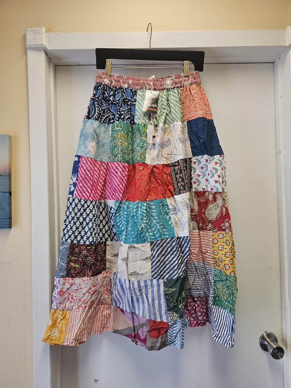 JACKPOT Boho Patchwork Maxi Skirt - Multicolor